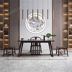 新中式实木茶桌套装 家用客厅茶桌椅组合设计 简约现公室小茶台定制