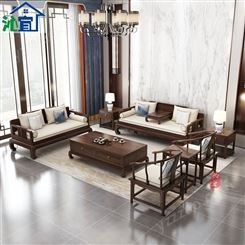 新中式实木沙发 经典禅意实木罗汉床系列 广东经典实木家具批发直供