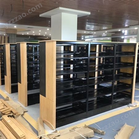 图书馆书架厂家 阅览室用钢制书架 可拆装钢制书架批发价格