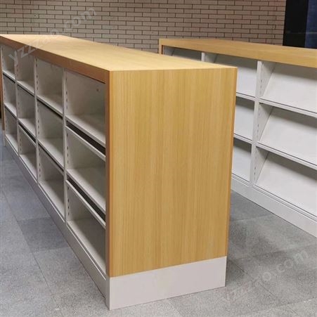 钢制图书馆书架生产厂家 钢木书架批发价格