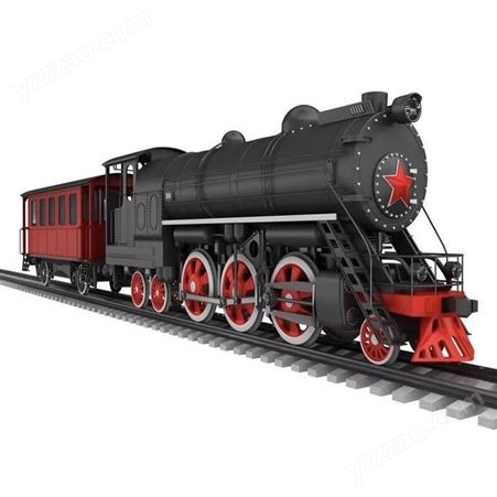 火车模型 大型铁艺复古蒸汽火车头出售 盛际达美陈